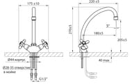    VARION Armaturen  2246 36 2  -, U-  180