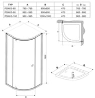   RAVAK PIVOT PSKK3-100 (9959951900)  , , /+Transparent