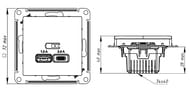  Systeme Electric GLOSSA USB A+, 5/2,4 , 25/1,2 , ,  GSL000139