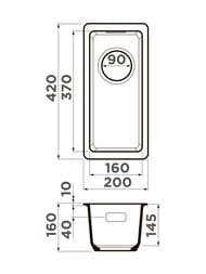  Omoikiri KATA 20-U-DC (200420147)  , , -  4993374