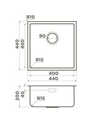  Omoikiri TADZAVA 44-U/I-IN ULTRA 15 (440440200)  /., . 4997114