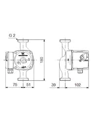 !   GRUNDFOS UPS 32-30 1230, 180G 2",  