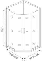   GOOD DOOR BAS PANDORA PNT-TD-90-C-CH (9090) 5-,\, 