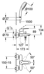  Grohe EuroStyle Cosmopolitan 3359220A   ,  , 