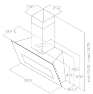  ELICA Bloom-S DEKT/A/85 LED, 850355 , 1200 3/, 277 ,  Dekton PRF0164475