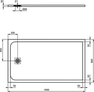 Ideal Standard   ULTRAFLAT S 1600x900x30  ,  K8277FT