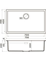  Omoikiri YAMAKAWA 75T-U/I BL (756456220) ., , - 4993437