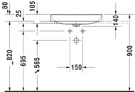  Duravit DuraSquare 600345 .,    ,   2355600000