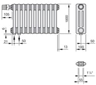  Zehnder Charleston 3180  10 ,   1/2", 