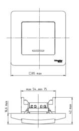  Systeme Electric BLANCA .. 1- c.1  .,10A 250B,  BLNVS010111