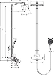   Hansgrohe Raindance Select E 360 Showerpipe     27113400