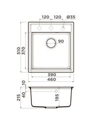  Omoikiri DAISEN 46-PA (460510217) , , - 4993610