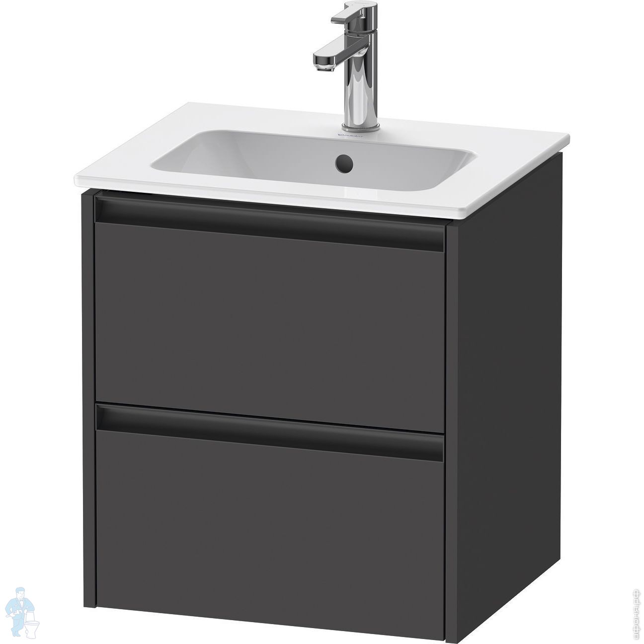 Тумба с раковиной Villeroy & Boch Venticello 46 Black Matt Lacquer