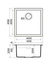  Omoikiri Yamakawa 45T-U/I BL (456456220) /. , ,  4993302