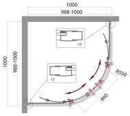   BelBagno Uno (100010001950) UNO-195-R-2-100-CH-CR , 