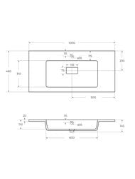   Cezaris CZR-1000/480-LV-MR-PRS (1000x480x145) , 