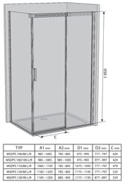   RAVAK MATRIX MSDPS-120/80 R (12058051950)  , +Transparent