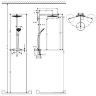   Hansgrohe Raindance Select S 300 2jet Showerpipe  , 27133000