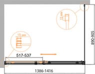   CEZARES DUET SOFT-M-AH-1-140/90-C-Cr (1386-1416x890-905)x1950  /