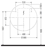  Duravit L-Cube 900900  4- ,  . LC7376018180000