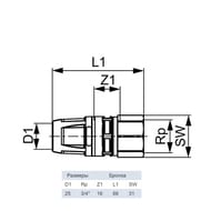   TECElogo 25  3/4",  .,  8713005