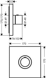  Axor ShowerSelect 36718000 Highflow  ,   , , 