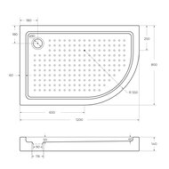    CEZARES (1200800150)  TRAY-A-RH-120/80-550-15-W-L