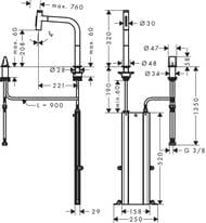  Hansgrohe Metris Select M71    200   ,    73818340