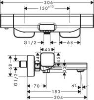  Hansgrohe Ecostat E 15774000   ,  ,  183, 