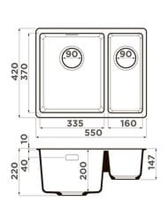  Omoikiri KATA 55-2-U SA (550420217)  ,  4993421