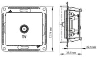  Systeme Electric GLOSSA  TV  1DB    GSL000791