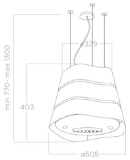  ELICA Wave UX BL MAT/F/51 LED, d505403 , 1000 3/, 219 ,   PRF0171193