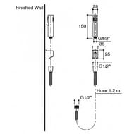   CUFF Jacob Delafon E98100-CP ,  1,2, , 