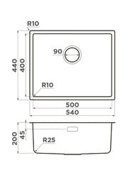  Omoikiri TADZAVA 54-U-IN ULTRA (540440200)  /, . 4993800