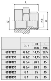  Valvex 1"1"  VX6039330