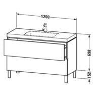    Duravit L-Cube 1200698480 2 , 1 .  .,   LC6939O181