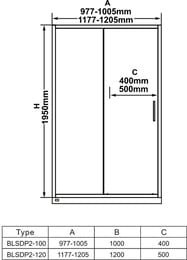   RAVAK BLIX SLIM BLSDP2-100 (10001950) ,  transparent,  