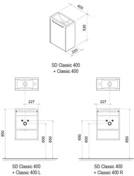    RAVAK SD-400 Classic (400x220x500)  , 