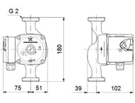   GRUNDFOS UPS 32-50 180, 1230, 2" 96281435