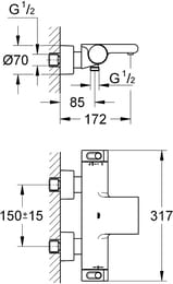  Grohe Grohtherm 2000 34174001  /, ,   