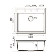 !  Omoikiri DAISEN 60-MA (600510200) , , - 4993617