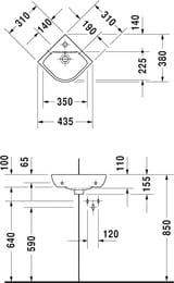  DURAVIT ME by Starck 435380 ,       0722430000