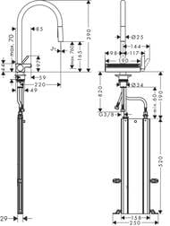  Hansgrohe Aquno Select M81   170   3jet sBox   73831670