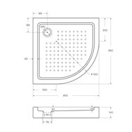    CEZARES (850850150)  TRAY-A-R-85-550-15-W