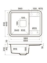  Omoikiri TASOGARE 65-GR (650510190) , , : Leningrad Grey 4993487