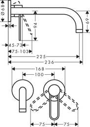  Axor Uno 38122000   ,  225 , 