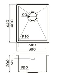  Omoikiri TAKI 38-U/IF-LG (380440200)  ,   4973092