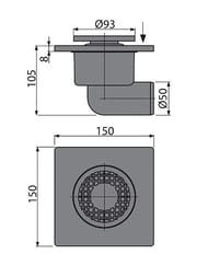   Alcaplast APV3 (150x150/50)  ,  ,   