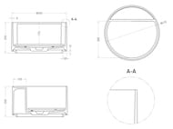  SALINI Armonia Round Top 02 450250450 , S-Sense, RAL  130412TGRF