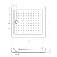    CEZARES (1000900150)  TRAY-A-AH-100/90-15-W